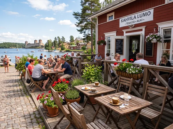 Kahvilan terassi kesällä